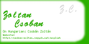 zoltan csoban business card