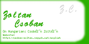 zoltan csoban business card